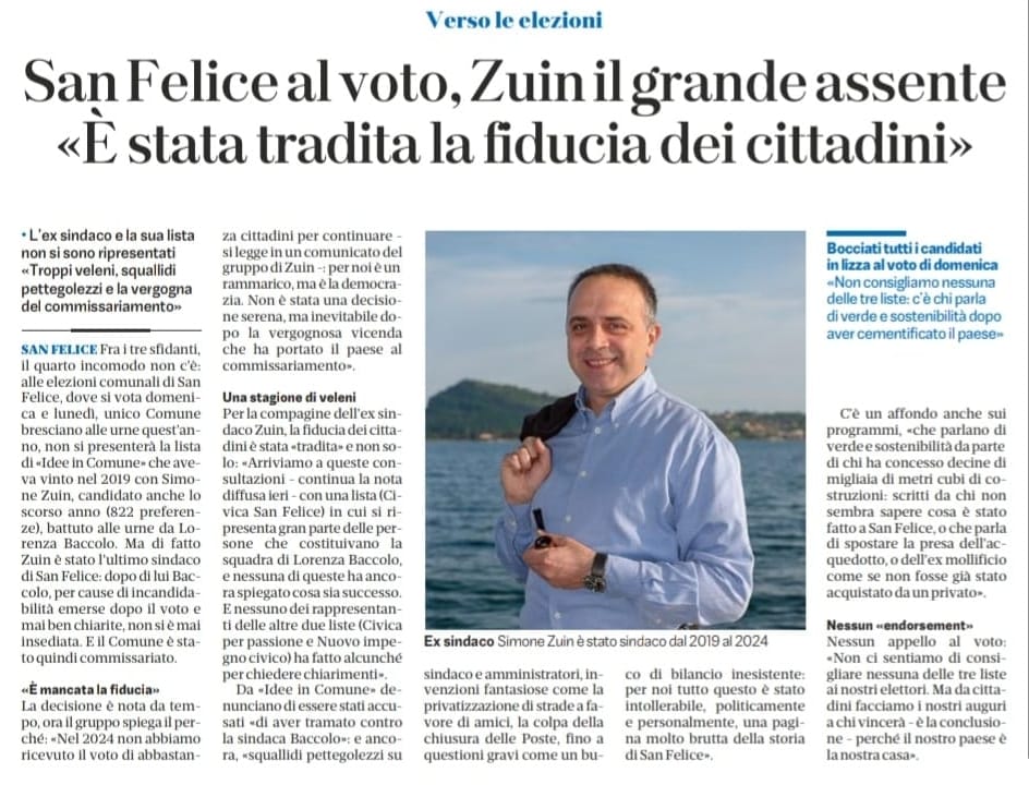 Perché non ci candidiamo?